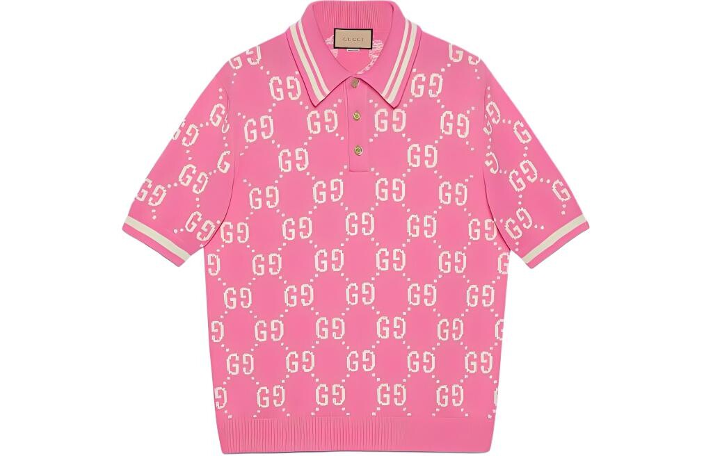 

Рубашка поло мужская розовая Gucci, розовый