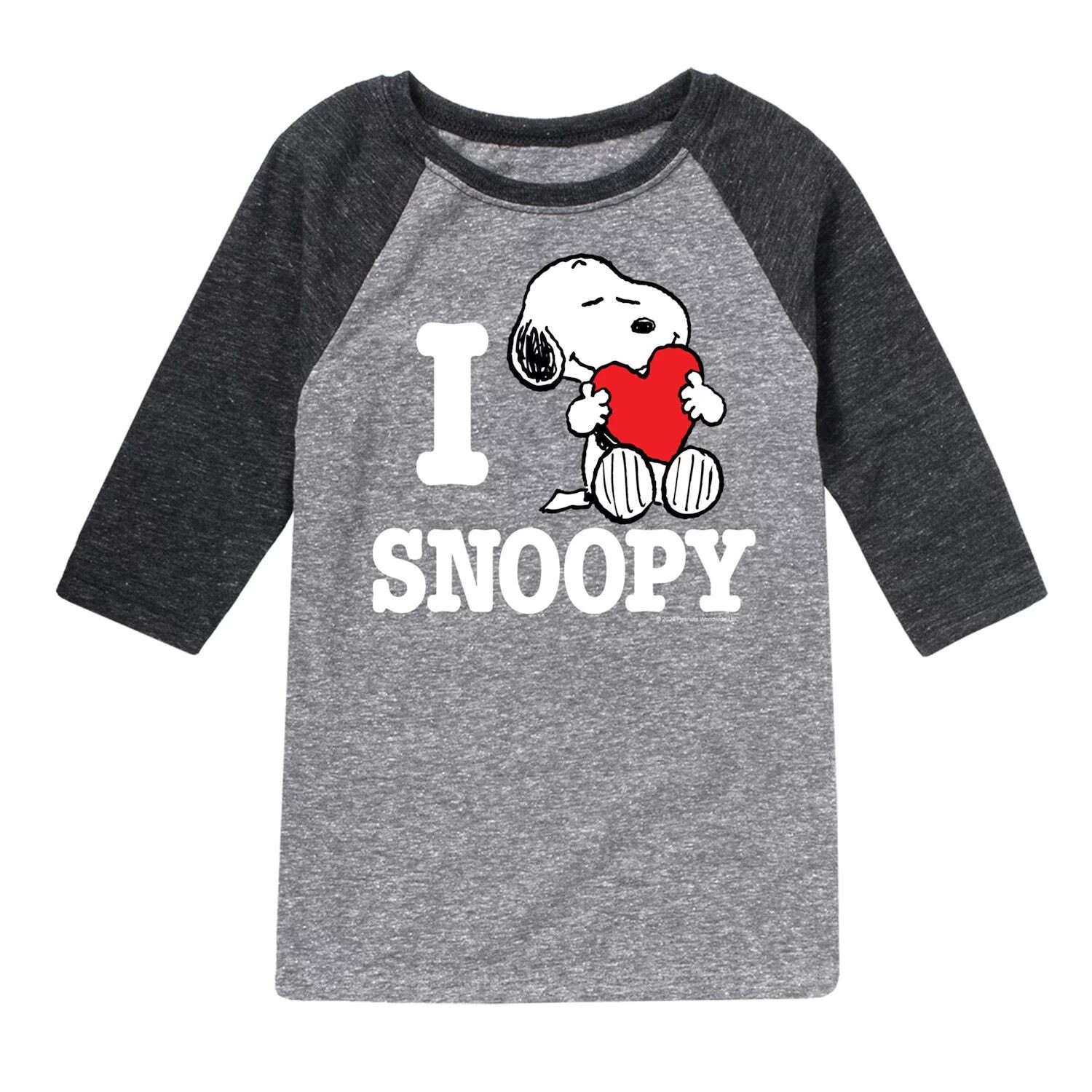 

Футболка Peanuts I Love Snoopy для мальчиков 8–20 лет реглан Licensed Character