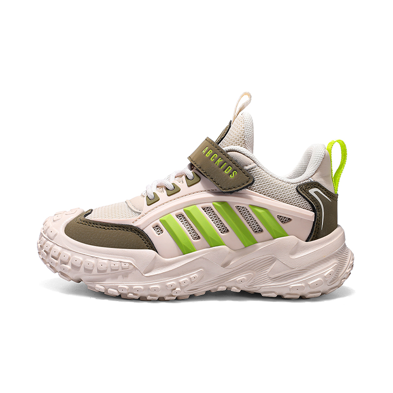 

Противоскользящая дышащая детская обувь для повседневной носки ABC KIDS, бежевый/зеленый