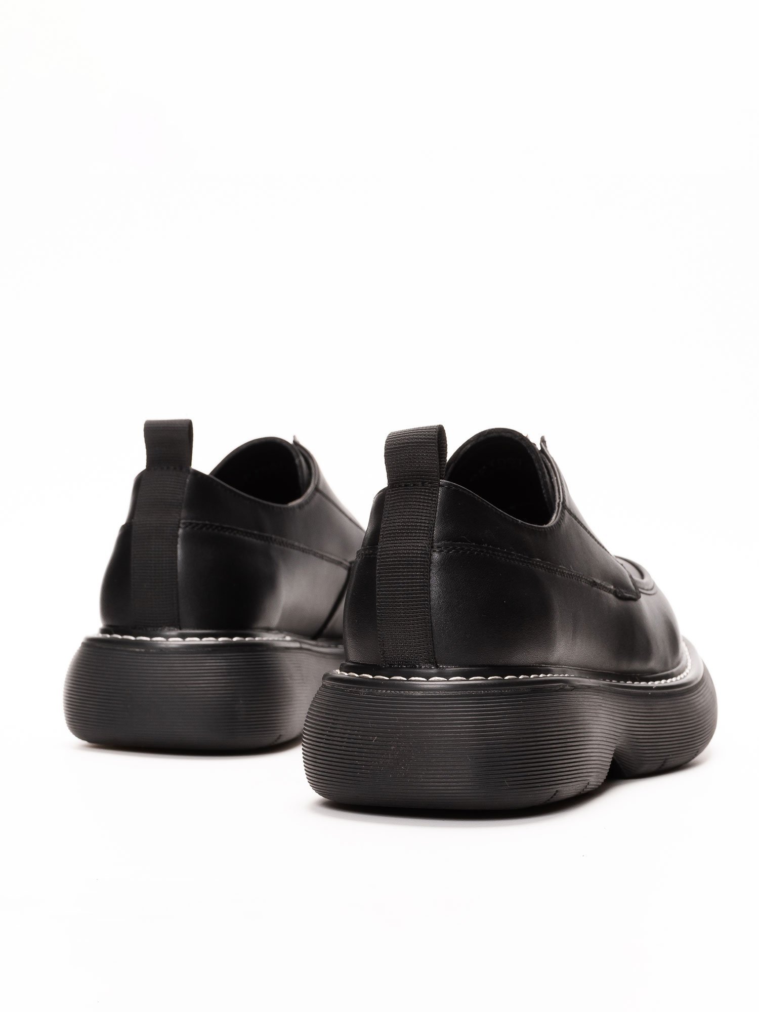 Лоферы SVEC Volume Sole Center Zip, Black — фото 4
