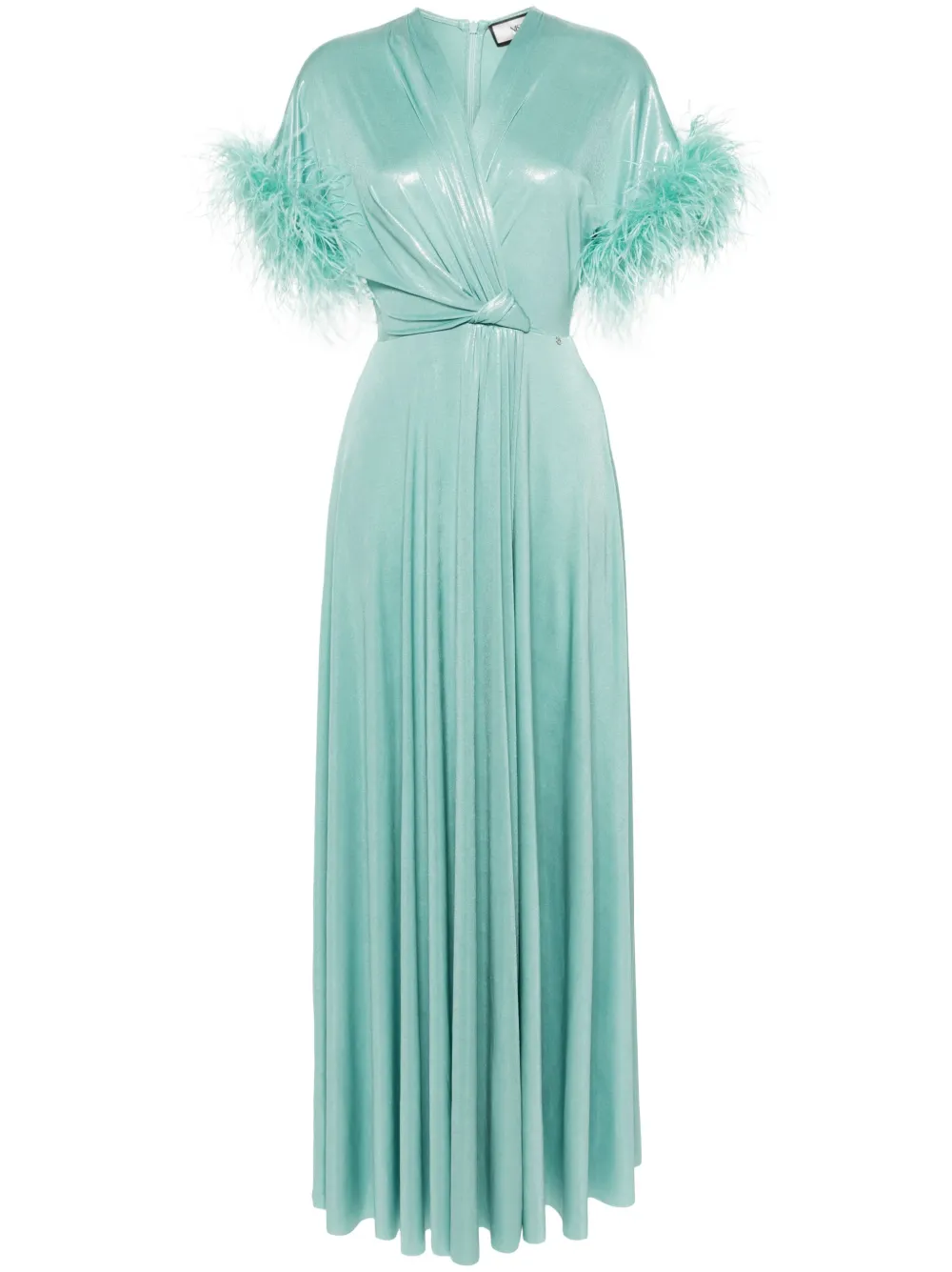 

Платье с перьями и люрексом Nissa, зеленый