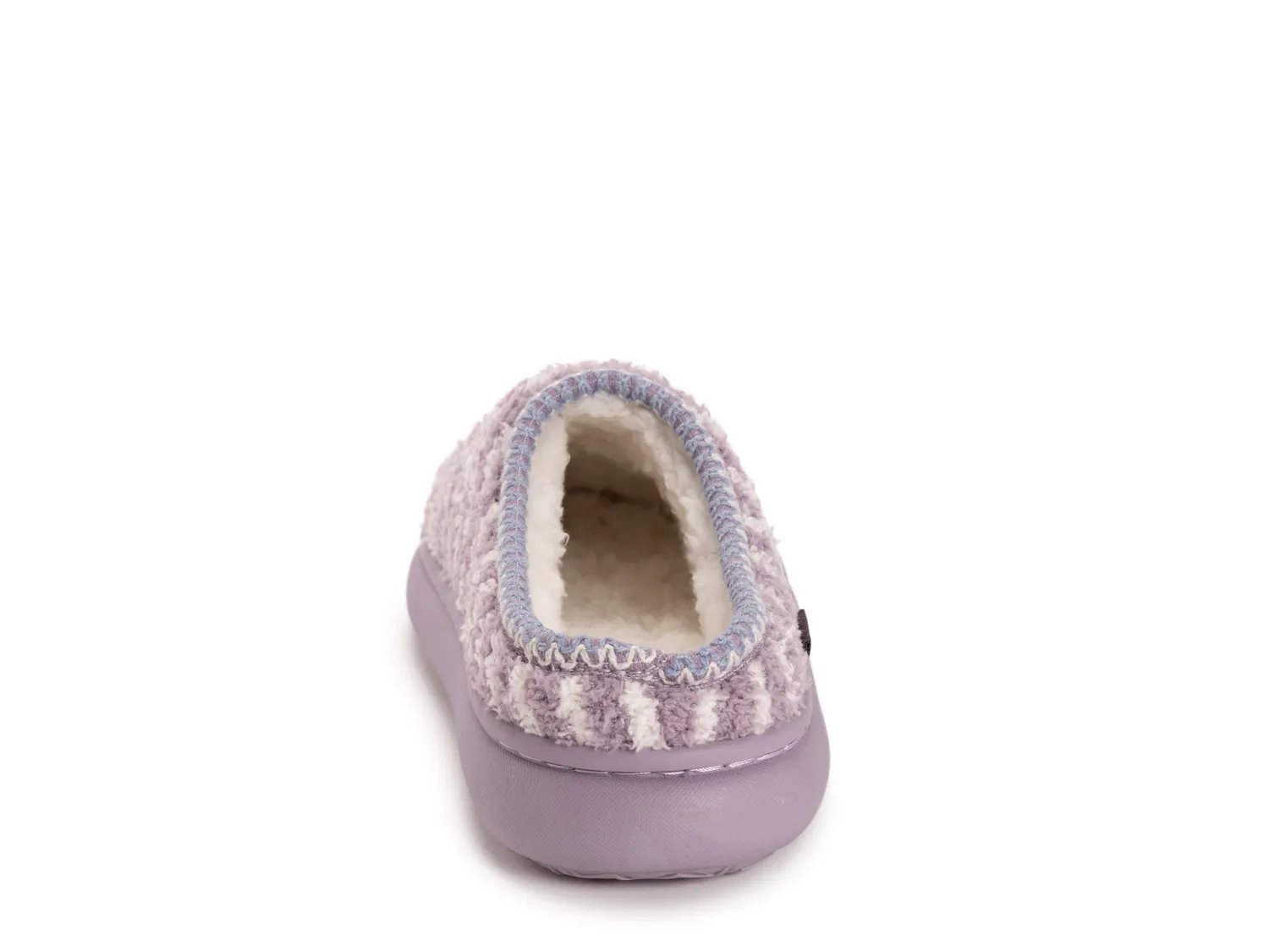 Тапочки MUK LUKS Janna Cozy Crew Clog, Purple Stripe Print — фото 2