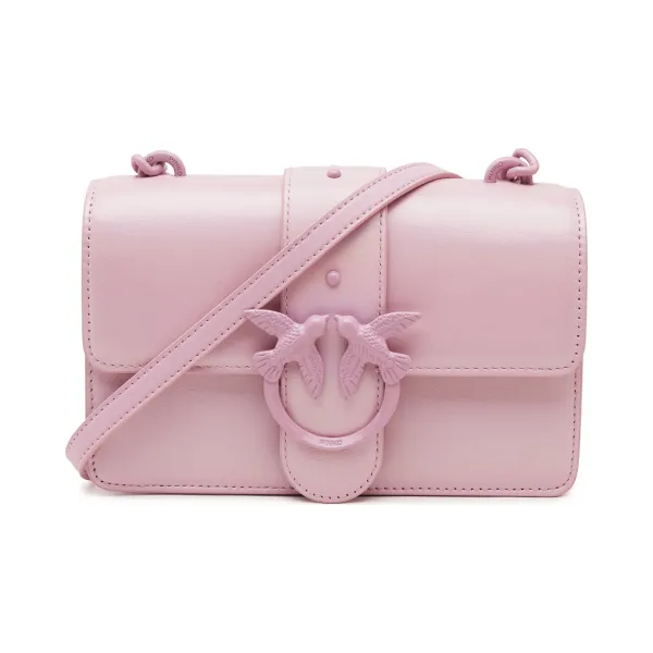 

Миниатюрная кожаная сумка-мессенджер Love one Pinko, розовый