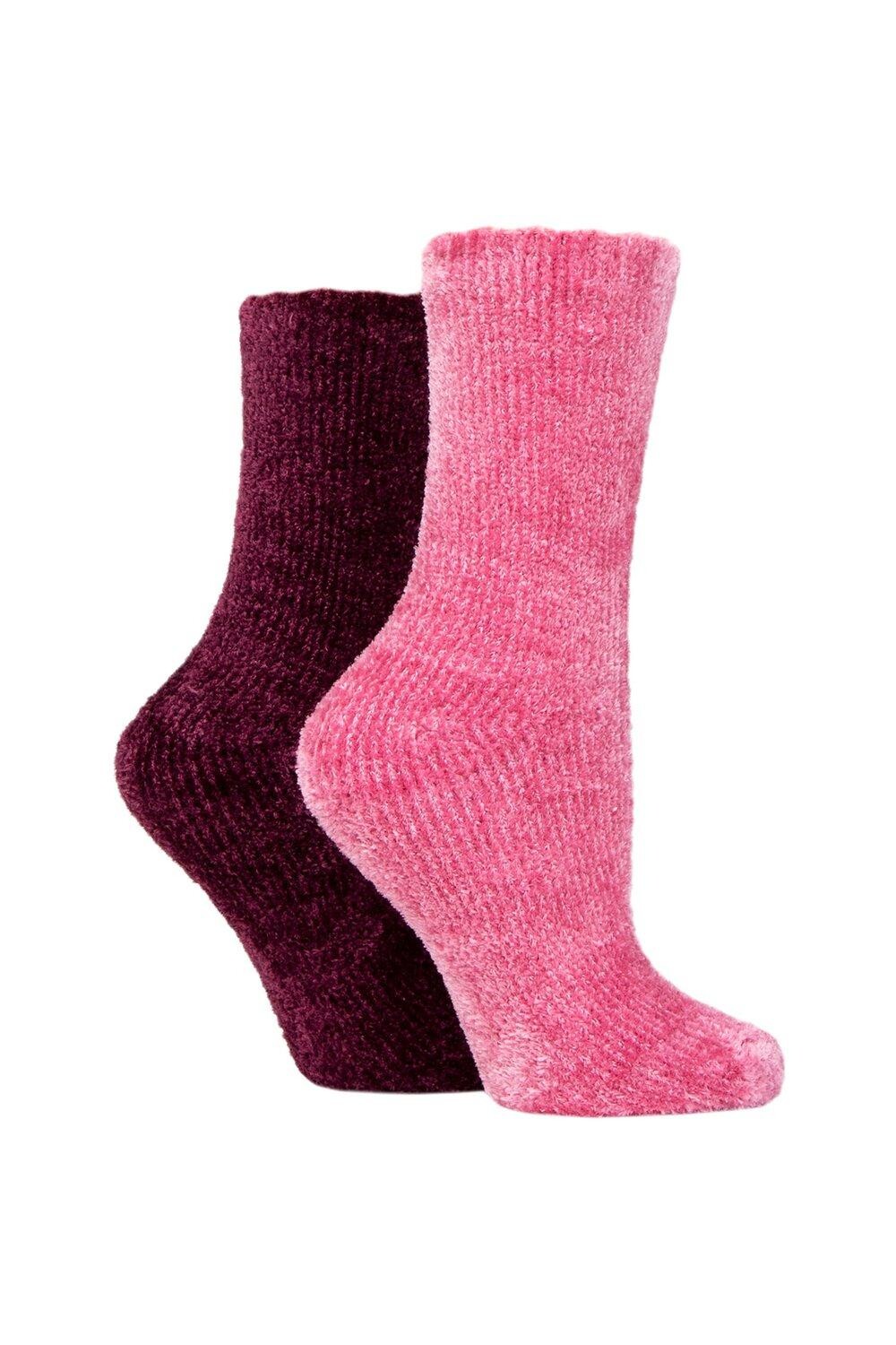 

2 пары носков из синели SOCKSHOP, розовый