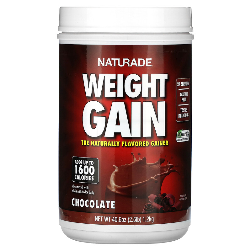

Naturade, Weight Gain, с шоколадным вкусом, 1,2 кг (2,5 фунта)