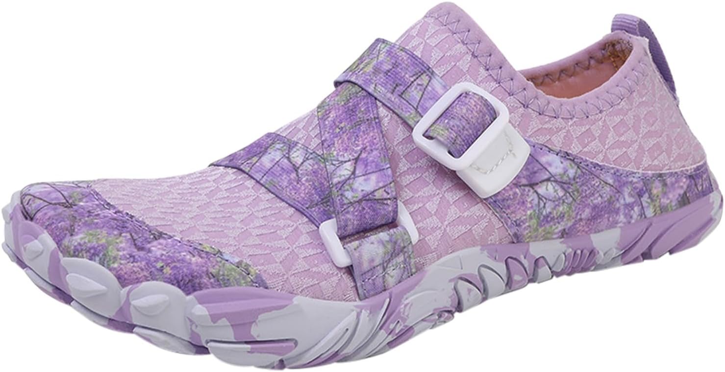 

Женские и мужские водные тапочки с широким носком, нескользящие, для плавания, быстросохнущие, акваноски для пляжа, бассейна и йоги Generic, фиолетовый