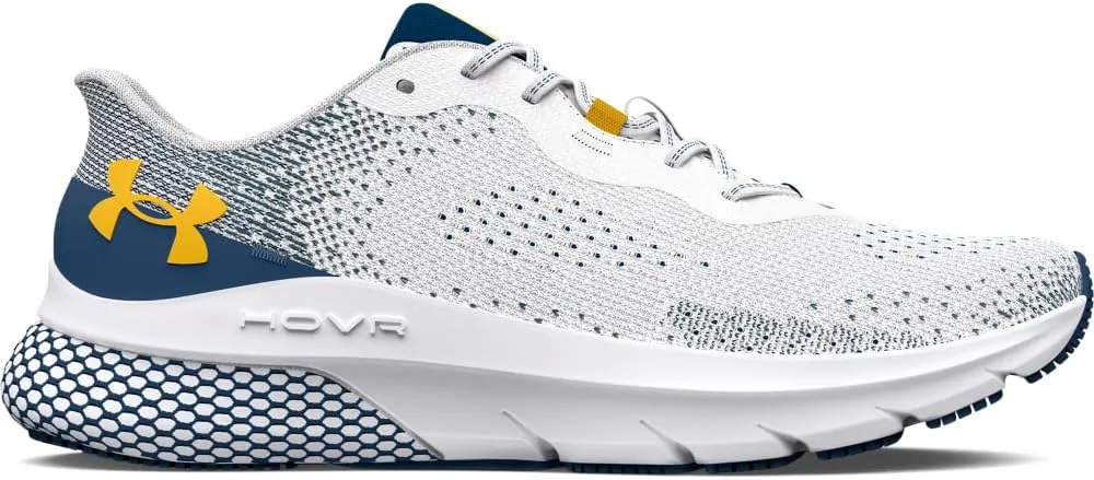 Мужские беговые кроссовки Under Armour HOVR Turbulence 2, белый/синий/золотой — фото 2