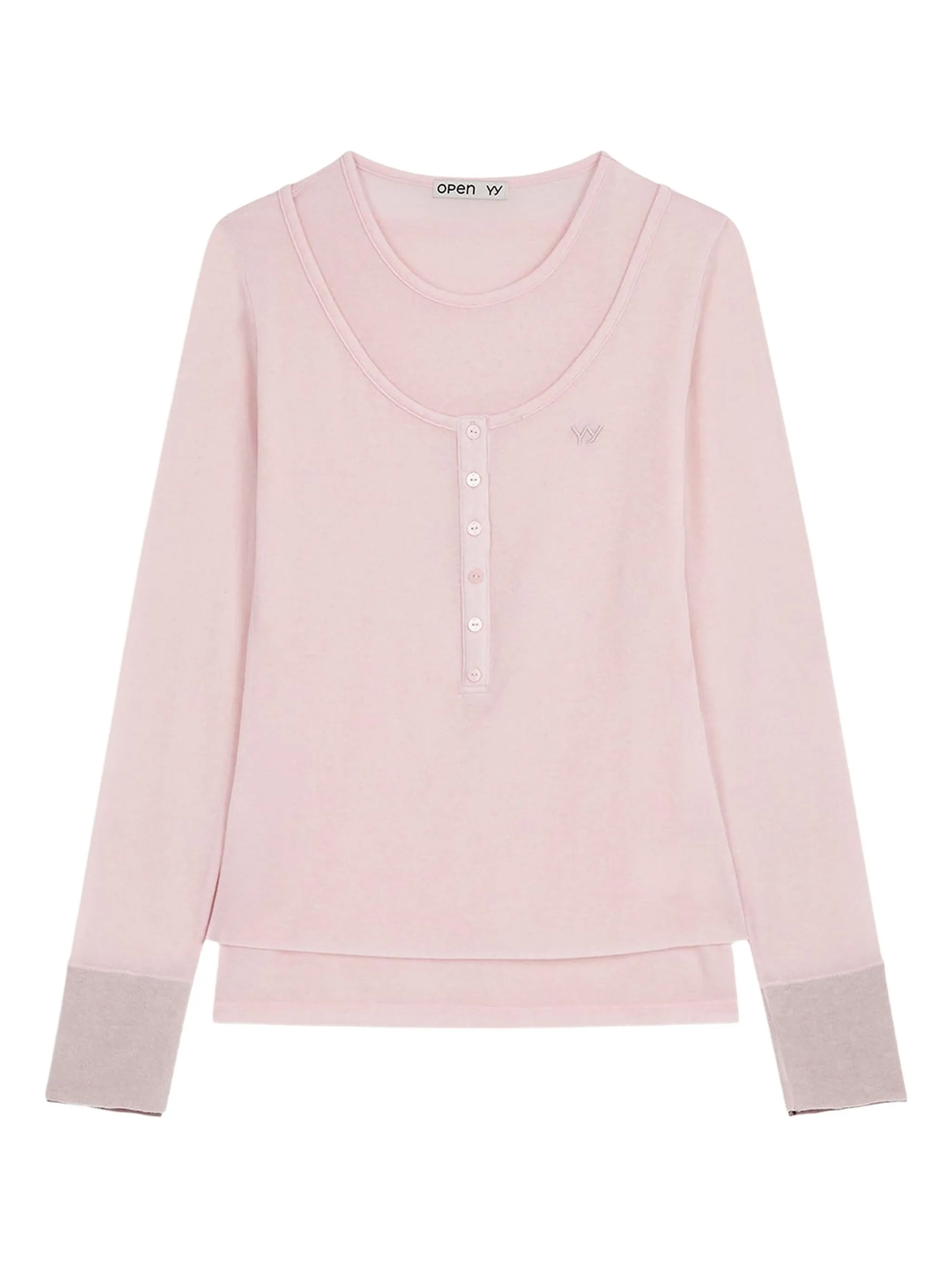 

Многослойная футболка Open Yy, розовый