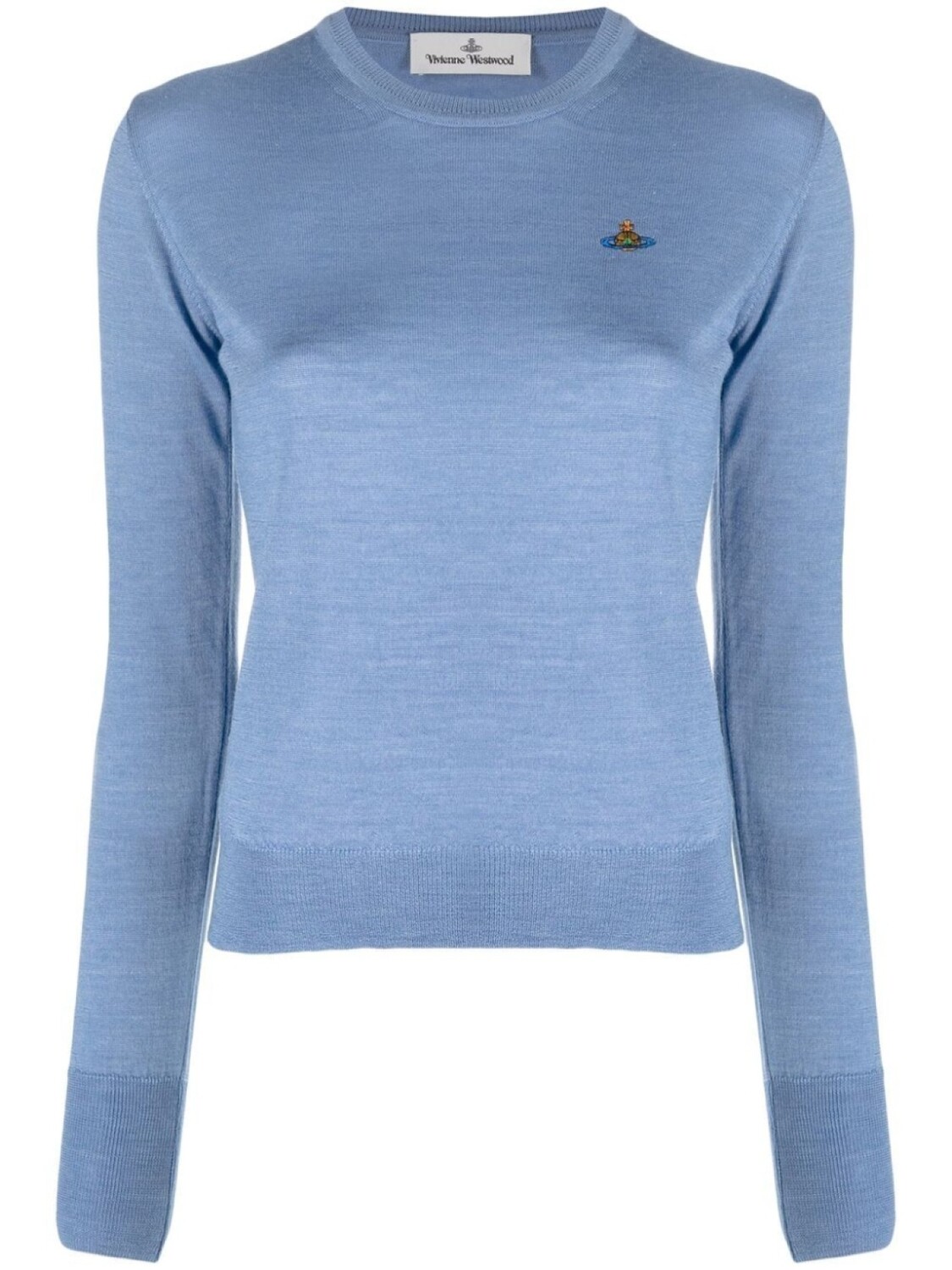 

Vivienne Westwood джемпер тонкой вязки с вышивкой Orb, синий