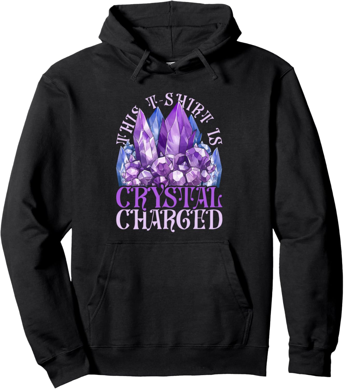 

Толстовка с кристаллотерапией и зарядом кристаллов Crystal Healing Crystals, черный