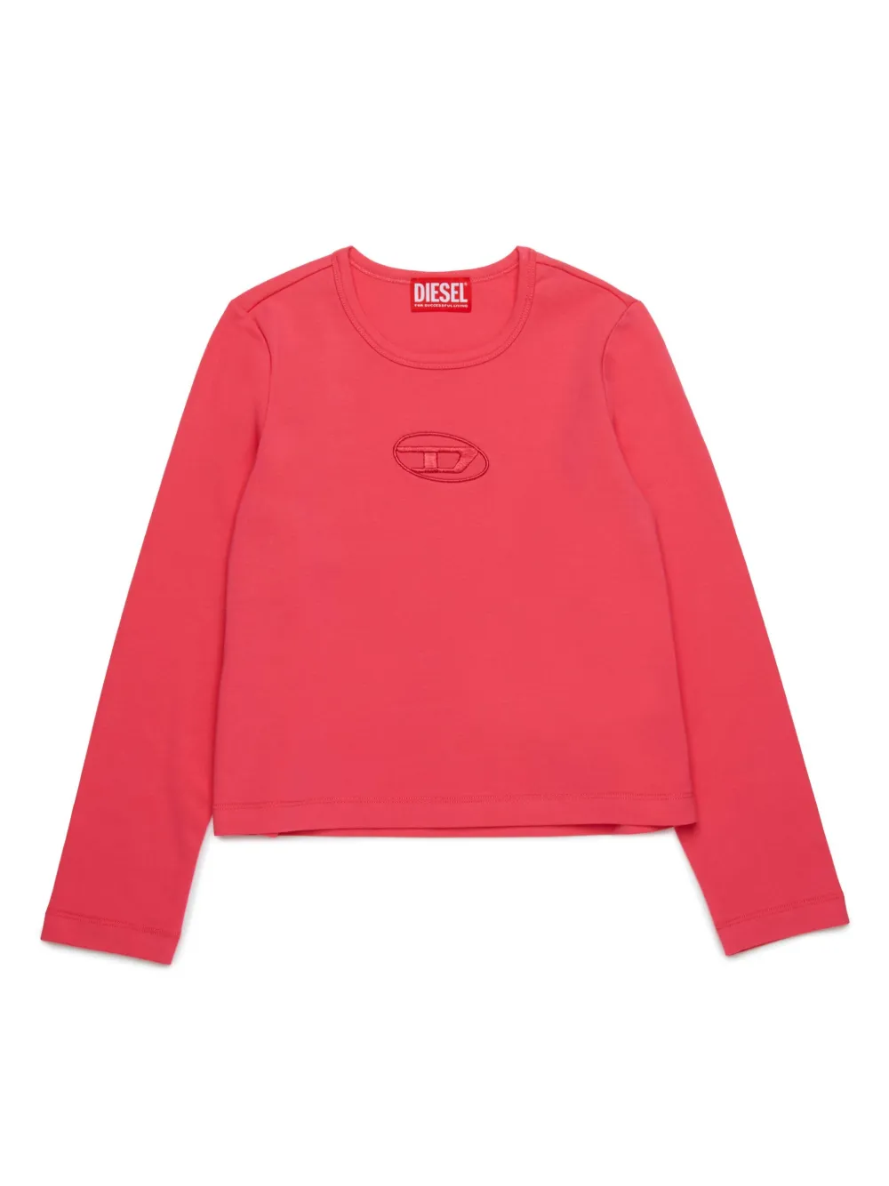 

Футболка с вышитым логотипом Diesel Kids, розовый