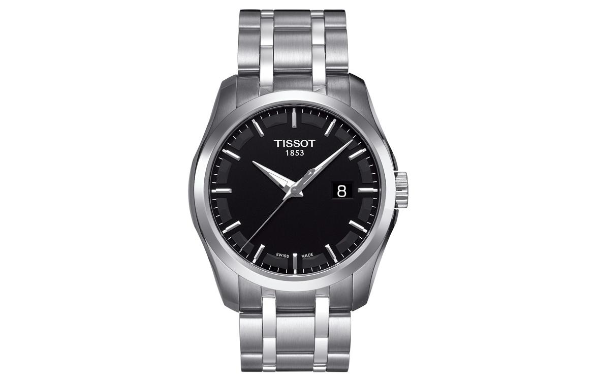 

TISSOT Часы Men's Kutu Collection Watch, Black Dial Silver Steel Watch