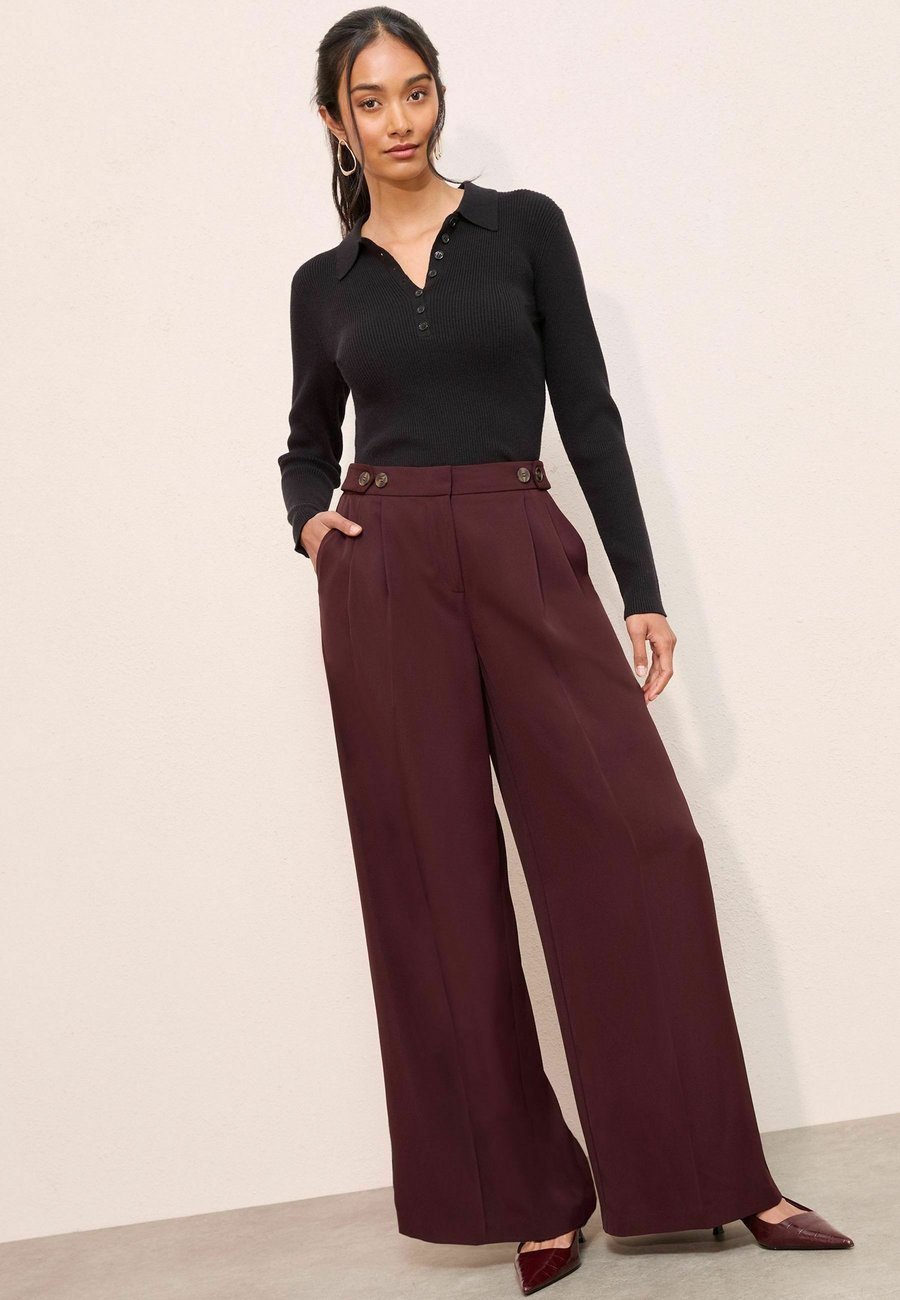 

Брюки Friends Like These ADJUSTABLE WAIST WIDE LEG, Burgundy/Red
