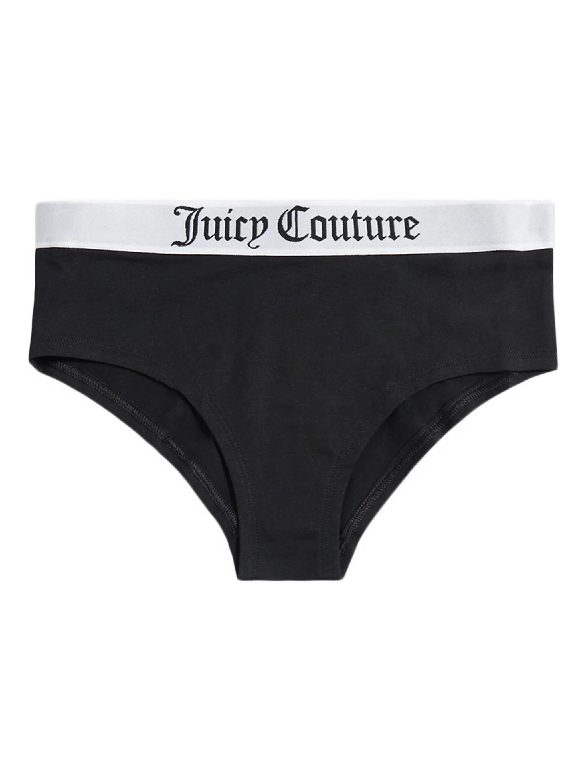 Комплект из трех трусов-брифов с логотипом Juicy Couture Kids, черный — фото 2