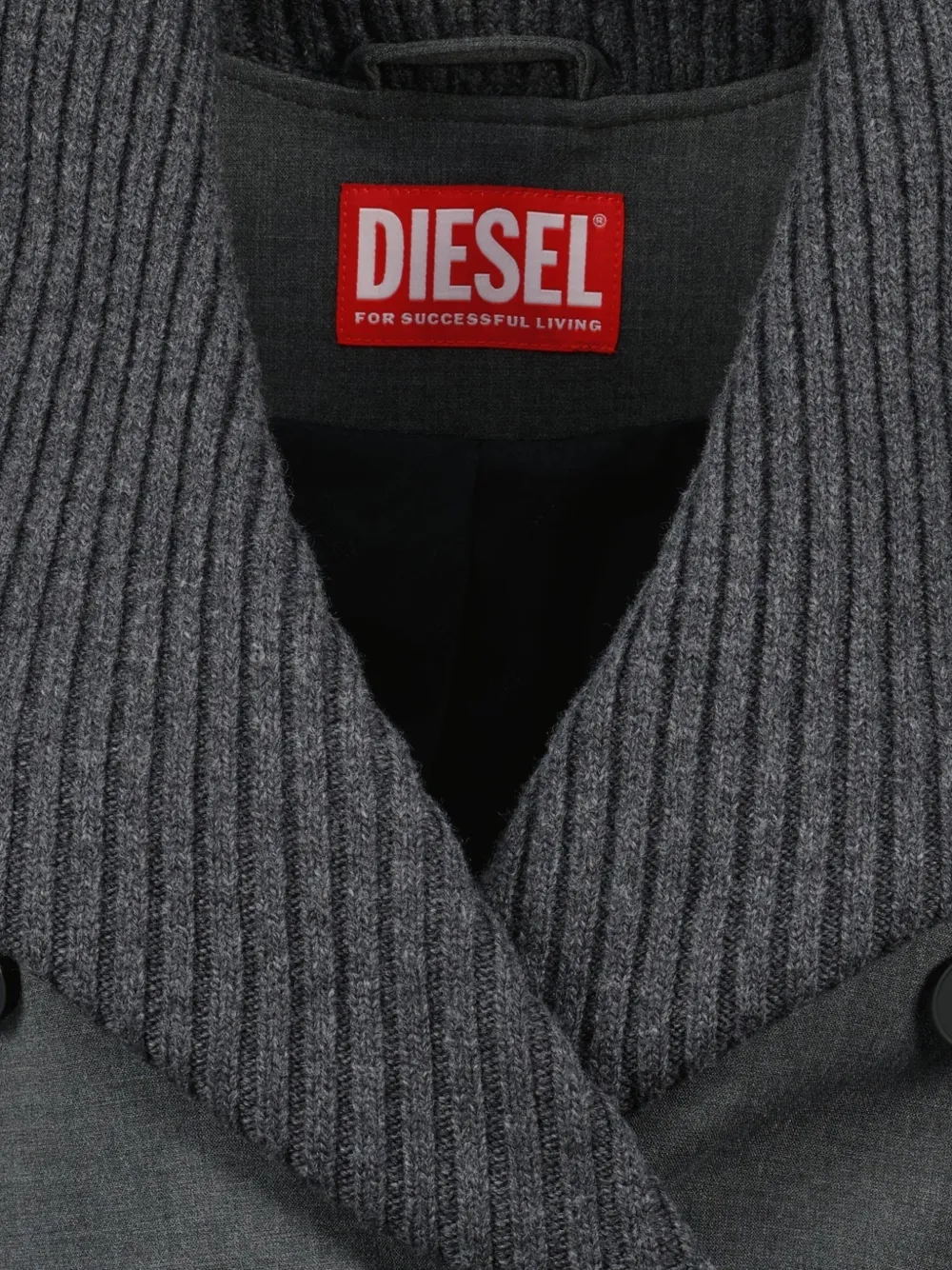 Жакет с шалевым воротником и пуговицами G-Olden Diesel, серый — фото 4