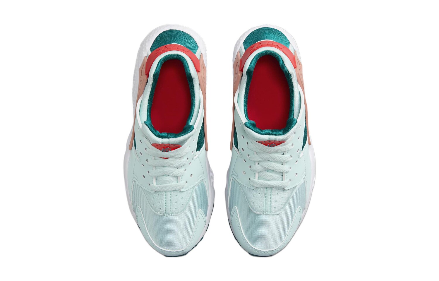 Кроссовки Nike Huarache Run GS 'Jade Ice Red Stardust', зеленый — фото 4