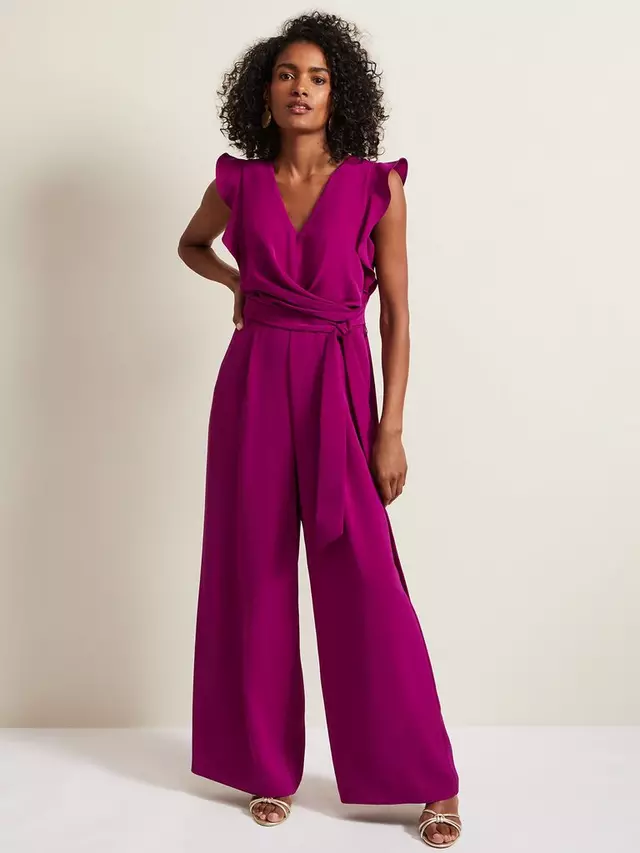 

Комбинезон Phase Eight Petite Ayla Ruffle, цвет magenta