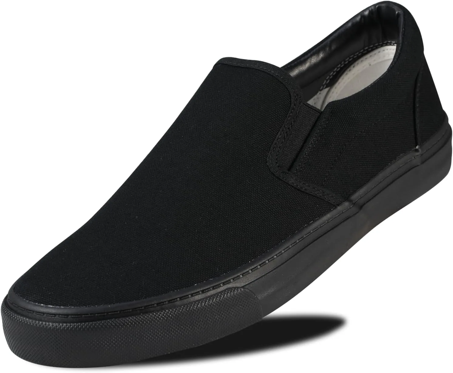 

Мужские кеды классические низкие без шнурков, широкие текстильные скейт-лоферы с мягкой стелькой, повседневная обувь для мужчин, удобные кроссовки для ходьбы Hello basics, черный