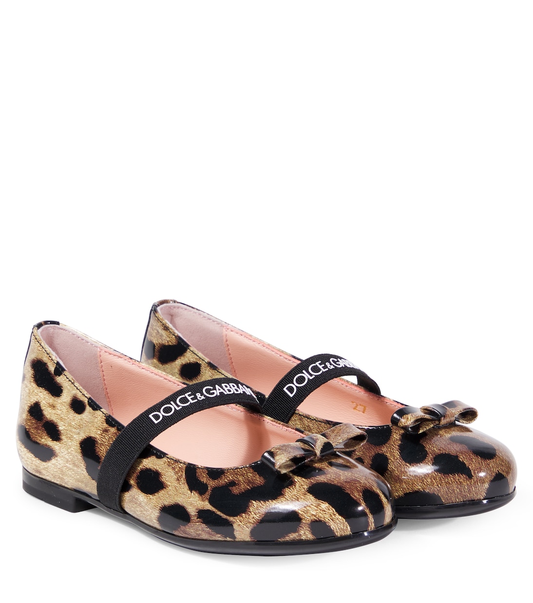 

Кожаные туфли Mary Jane с принтом животных Dolce&Gabbana Kids, Leo