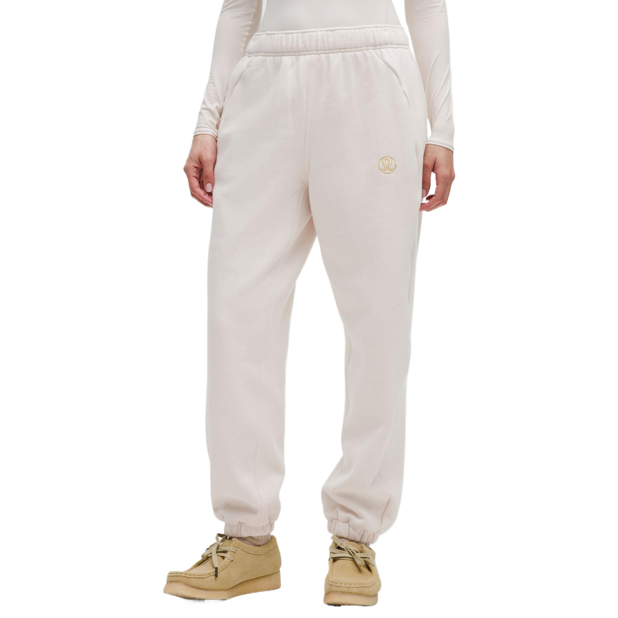 

Lululemon Спортивные штаны Scuba Series Knitted женские светлый ivory white