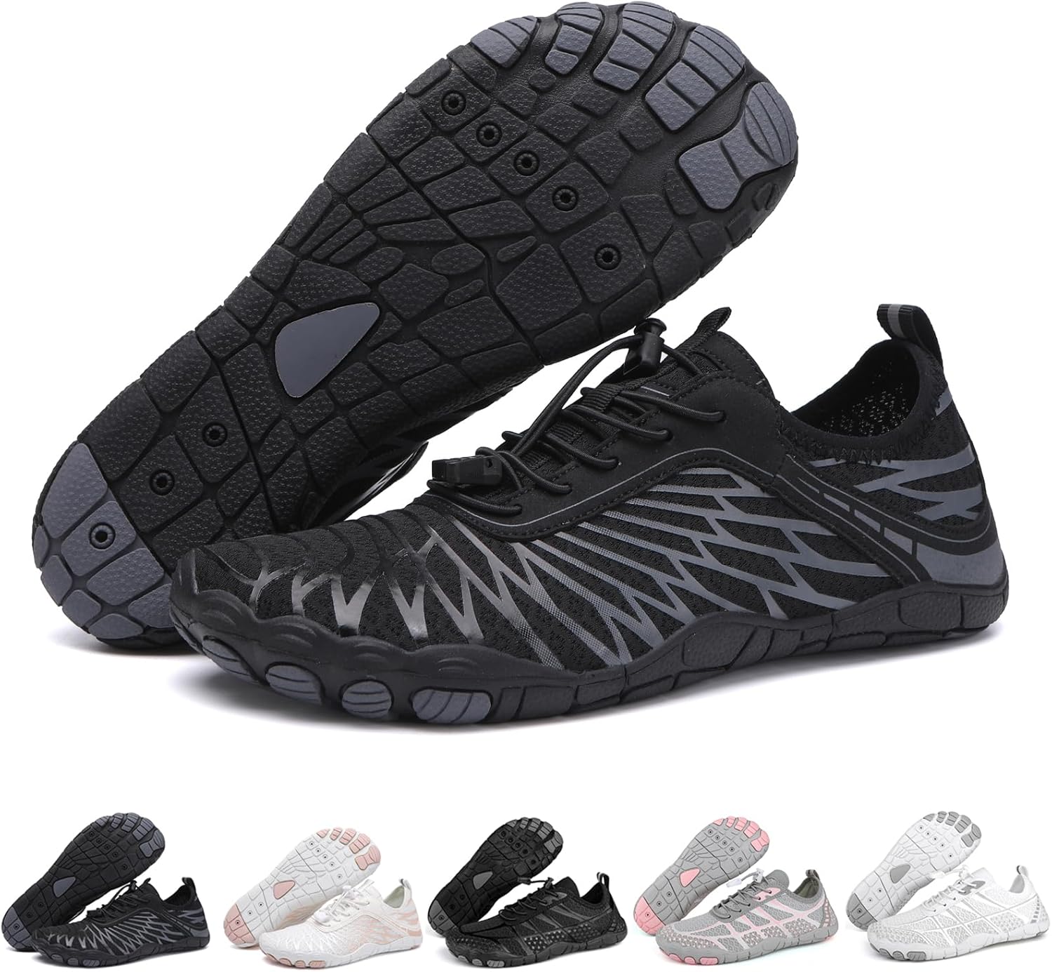 

Походные ботинки для босых ног для женщин и мужчин, нескользящие, с широким носком, для воды, унисекс, быстросохнущие, с нулевым перепадом высоты подошвы, аква-носки, дышащая обувь для походов и ходьбы, спортивная обувь для женщин и мужчин Zasqi...