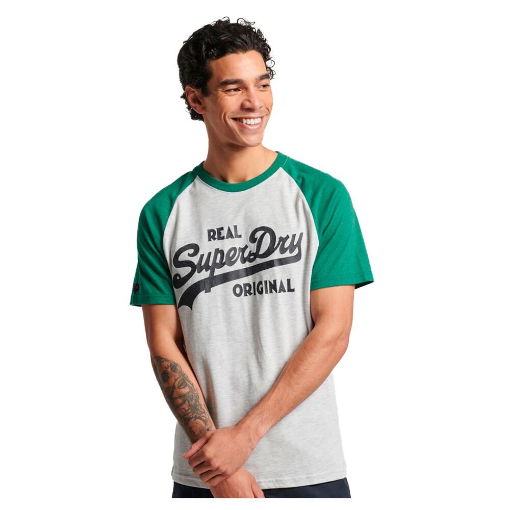 

Футболка Superdry Athletic Vintage Logo Raglan, серый