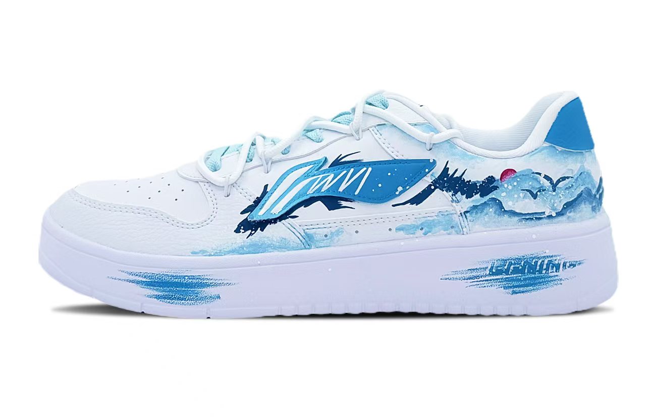 

LINING Низкие, износостойкие, противоскользящие кроссовки для скейтбординга, мужские, цвет "озеро-голубой"