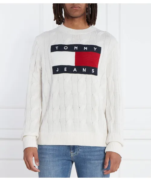 

Свитер Regular fit Tommy Jeans, белый