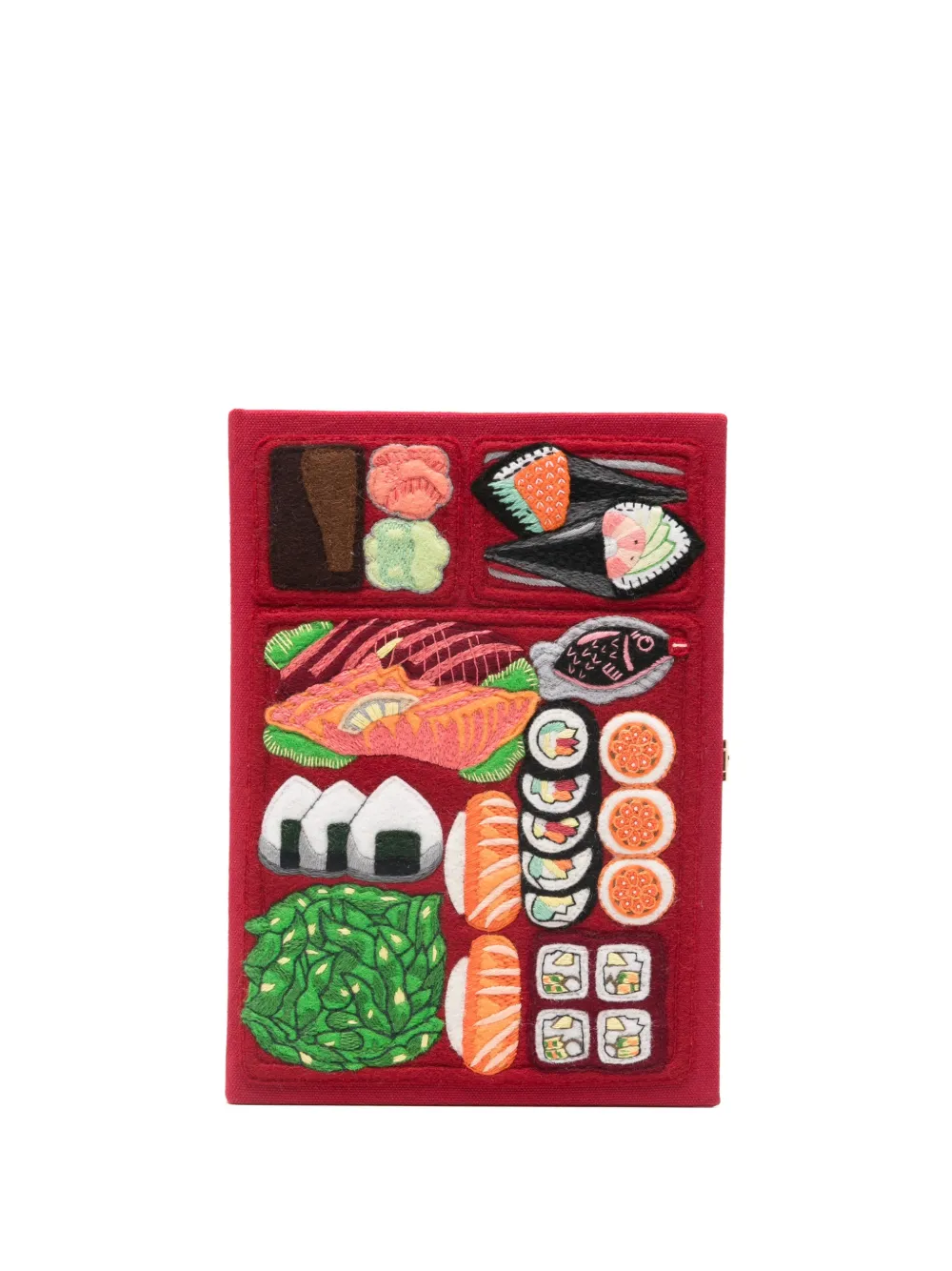 

Клатч с вышивкой в виде бэнто-бокса Olympia Le-Tan, красный