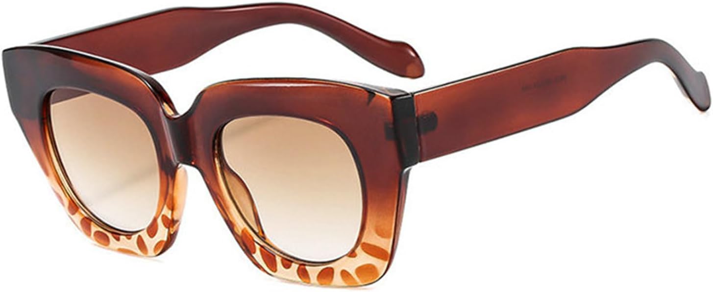 

Модные ретро-солнцезащитные очки «кошачий глаз» большого размера для женщин, стильные винтажные, с широкими дужками, квадратной формы, в стиле 90-х, большие очки с защитой от УФ-излучения UV400 helena, C4