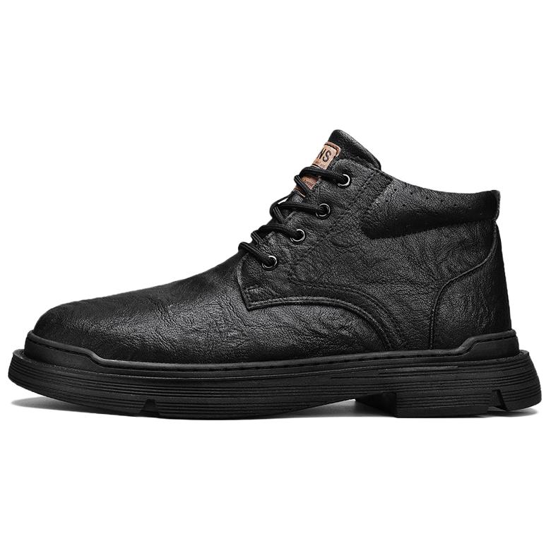 

TOMAY Мужские ботинки Martin с черной флисовой подкладкой, цвет Black Fleece-Lined