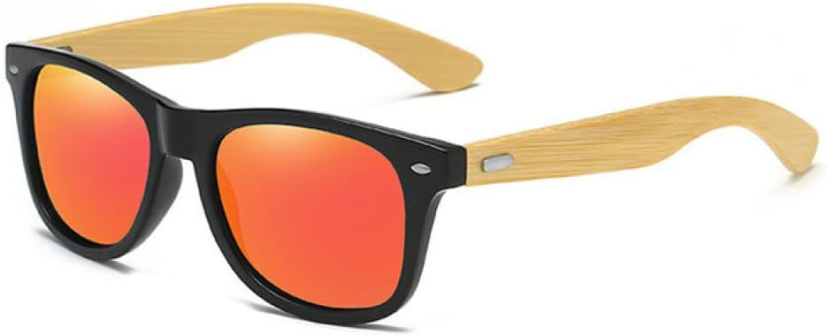 

Классические солнцезащитные очки из бамбукового дерева с поляризацией, для мужчин и женщин, с зеркальным покрытием, в стиле ретро, ​​с защитой от УФ-излучения UV400 MUTYNE, C6