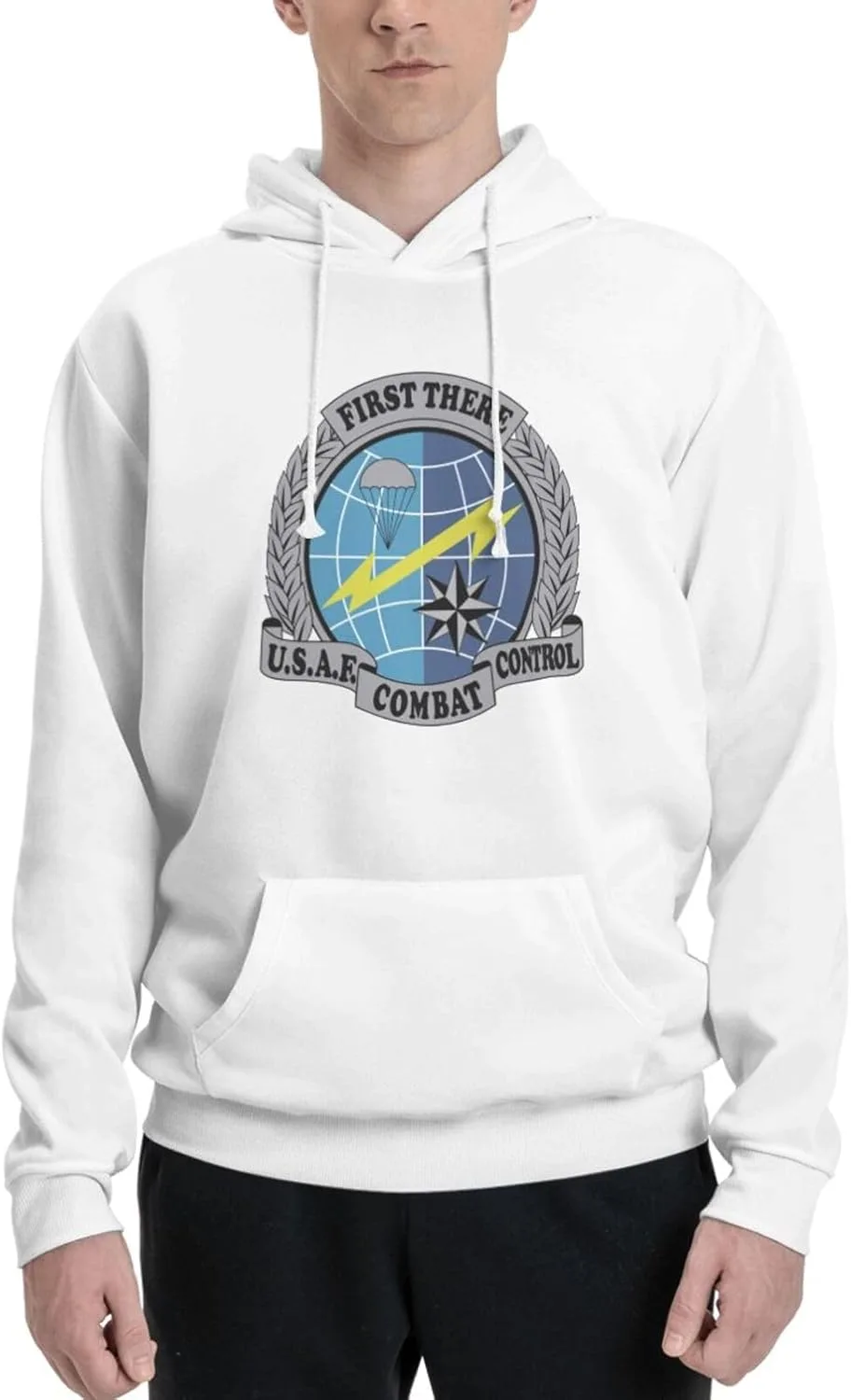 Generic Толстовка с капюшоном Air-Force-Combat-Control-Team мужская черная с карманом