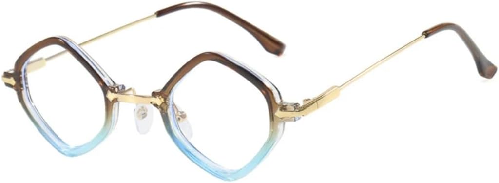 

Солнцезащитные очки с защитой UV400 | Панк, металлическая оправа, цветные линзы | Для женщин и мужчин, для занятий спортом на открытом воздухе и вождения DSVIGF, Brown Blue Clear