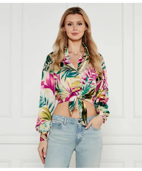 

Рубашка Cropped fit Guess Jeans, мультиколор