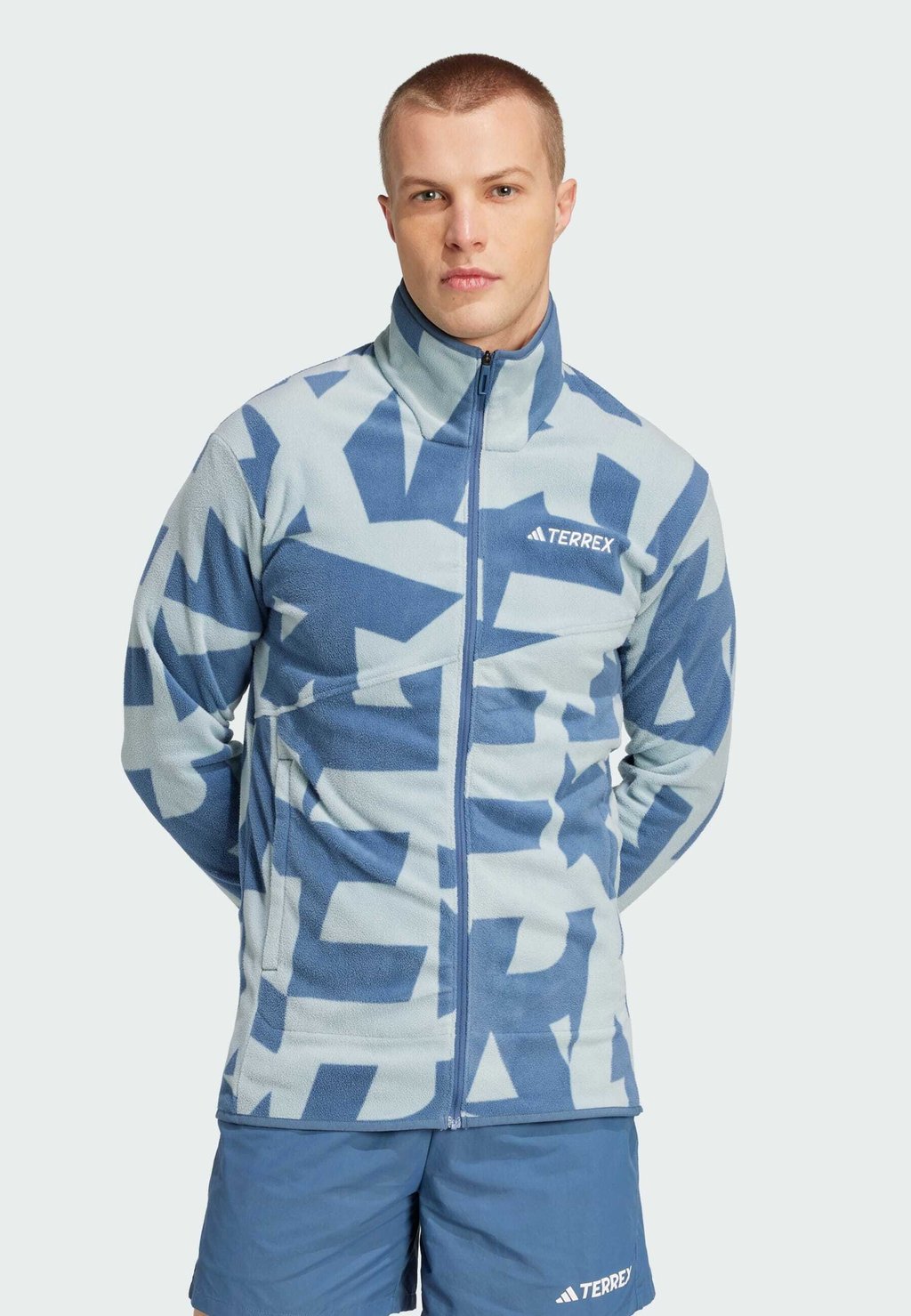 

Флисовая куртка MULTI PRINTED adidas Sportswear, серый