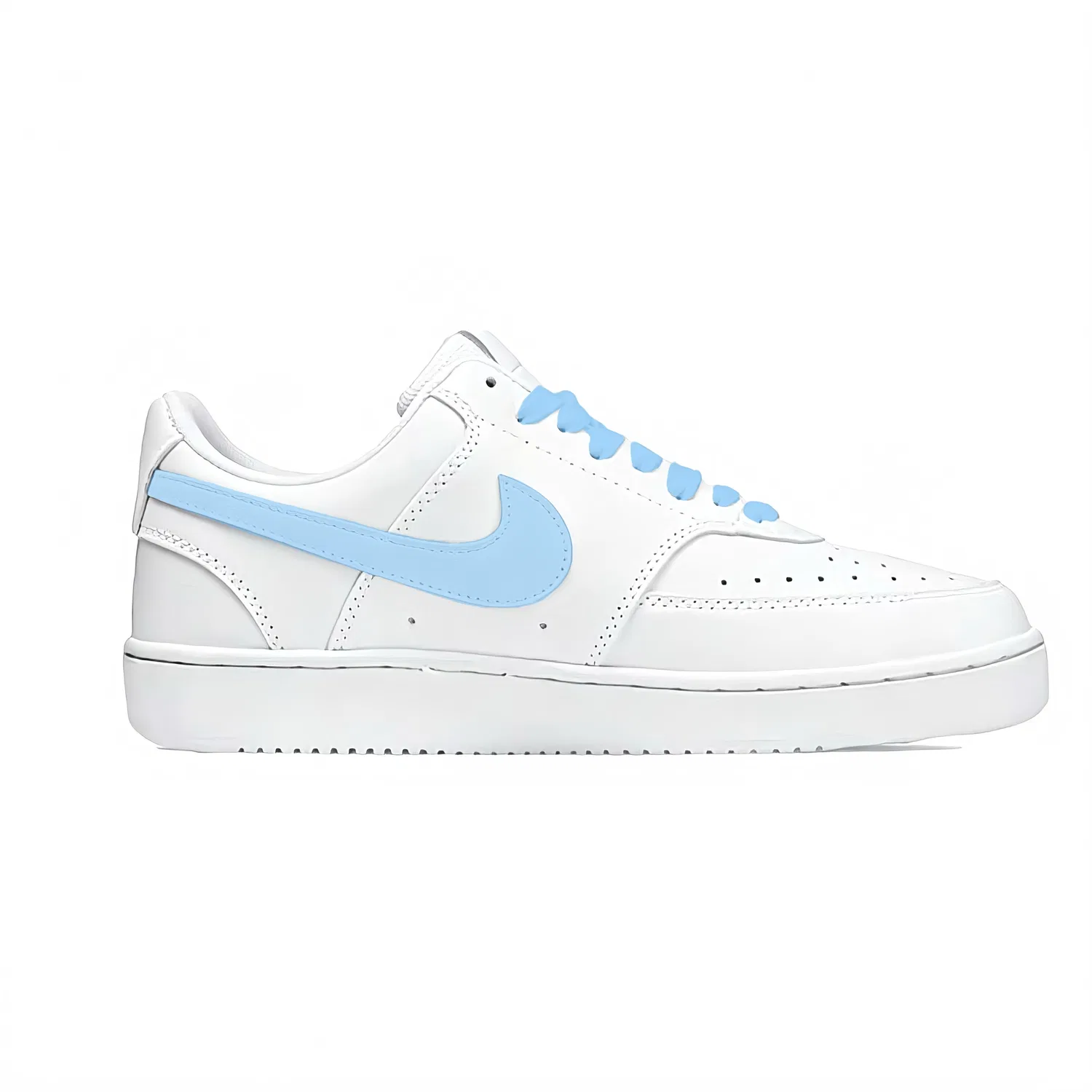 Кроссовки кожаные Nike Court Vision 1 White Blue — фото 3