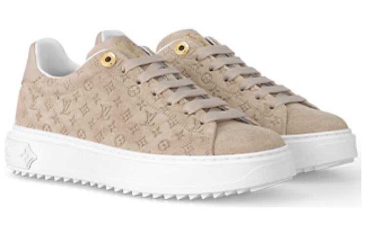 Кроссовки Time Out 'Beige Minimonogram' женские LOUIS VUITTON, коричневый — фото 3