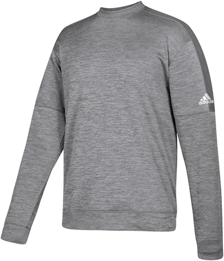 Толстовка Adidas Men's Athletics Team Issue Crew Fleece, серый/белый
