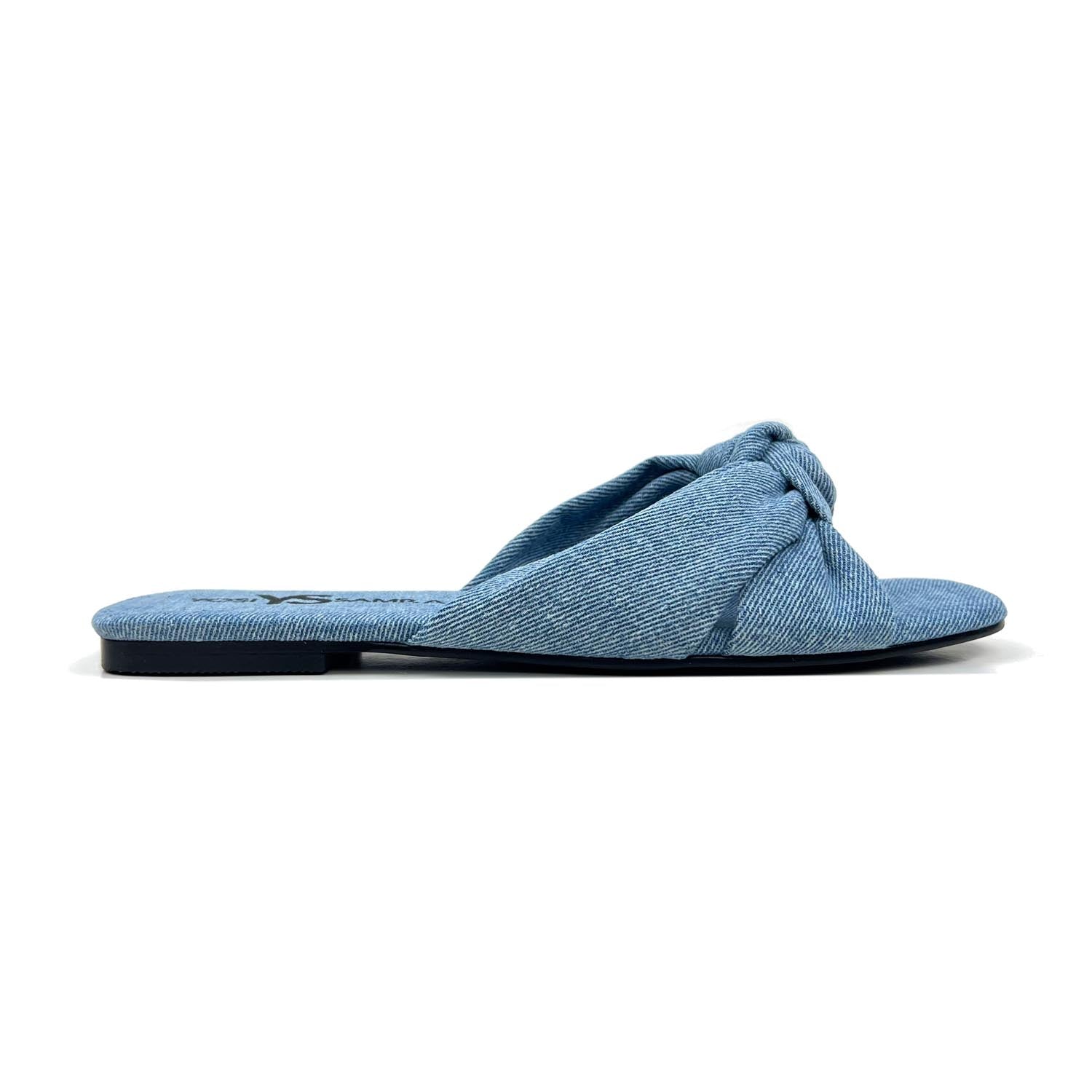 Сандалии Naya Knotted из денима Yosi Samra, цвет denim