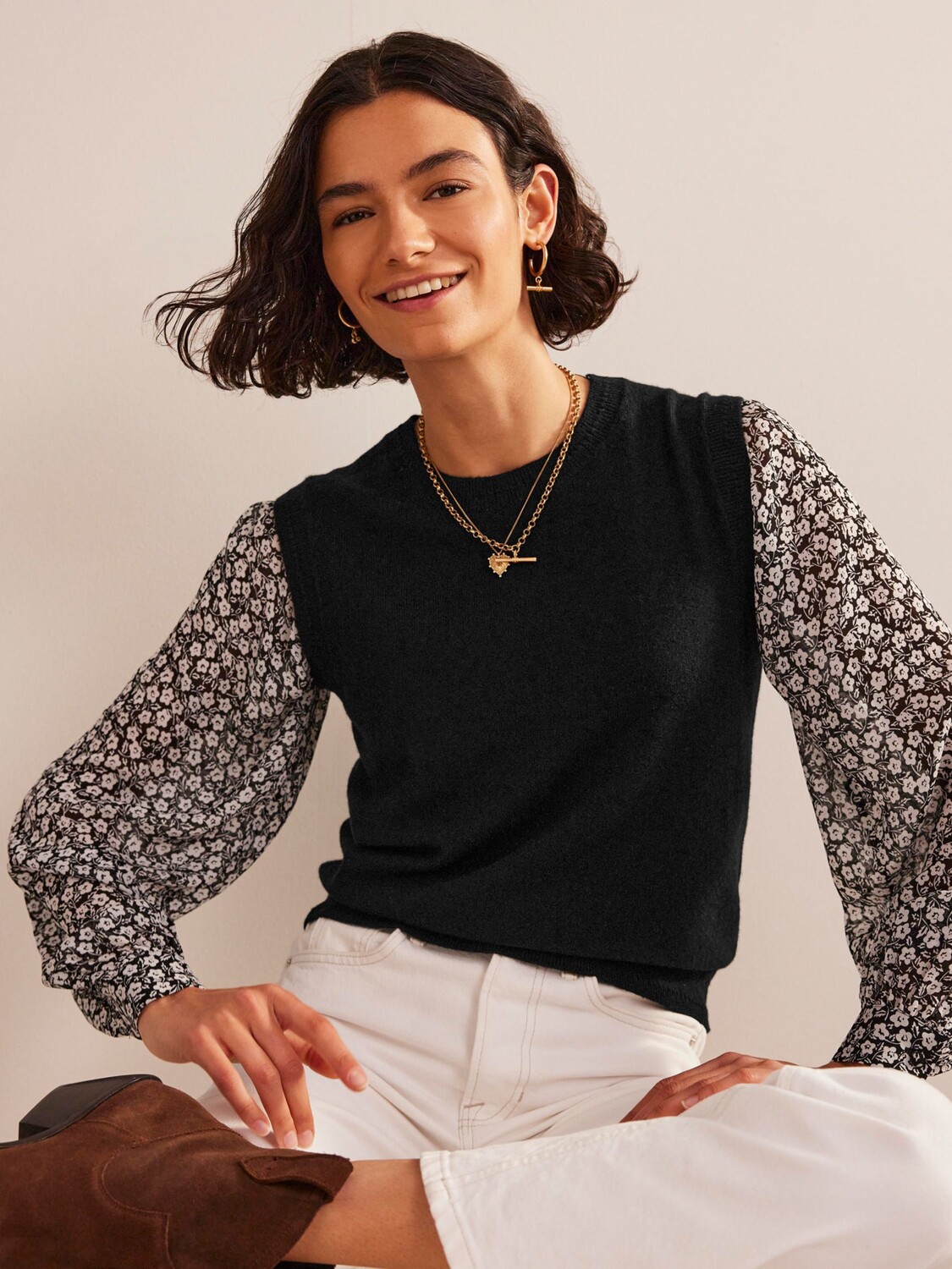 

Кашемировая майка Eva Boden, черный