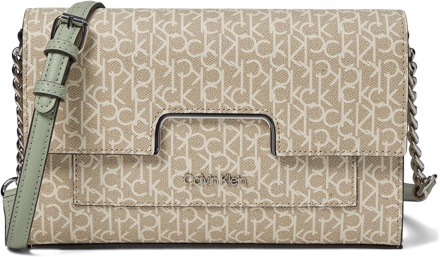 

Сумка кросс-боди Calvin Klein Finley Signature Crossbody, цвет Khaki/Vanilla/Desert Sage, Зеленый, Сумка кросс-боди Calvin Klein Finley Signature Crossbody, цвет Khaki/Vanilla/Desert Sage