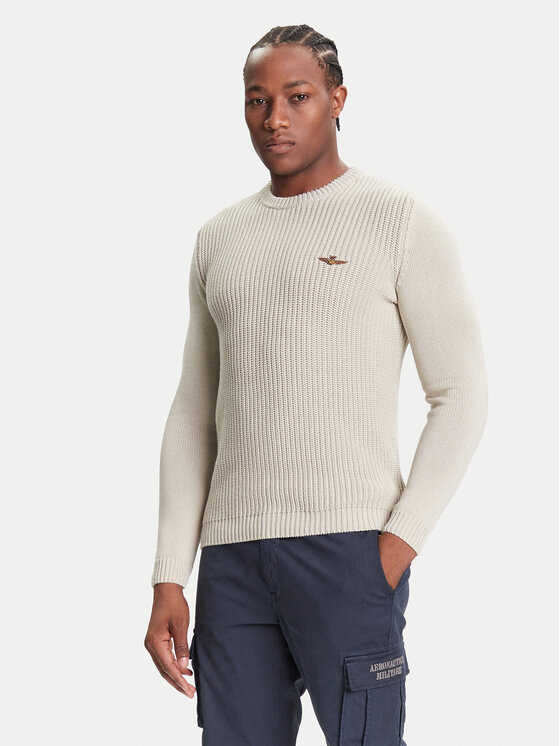 

Свитер slim fit 252MA1571UL00409 Aeronautica Militare, бежевый