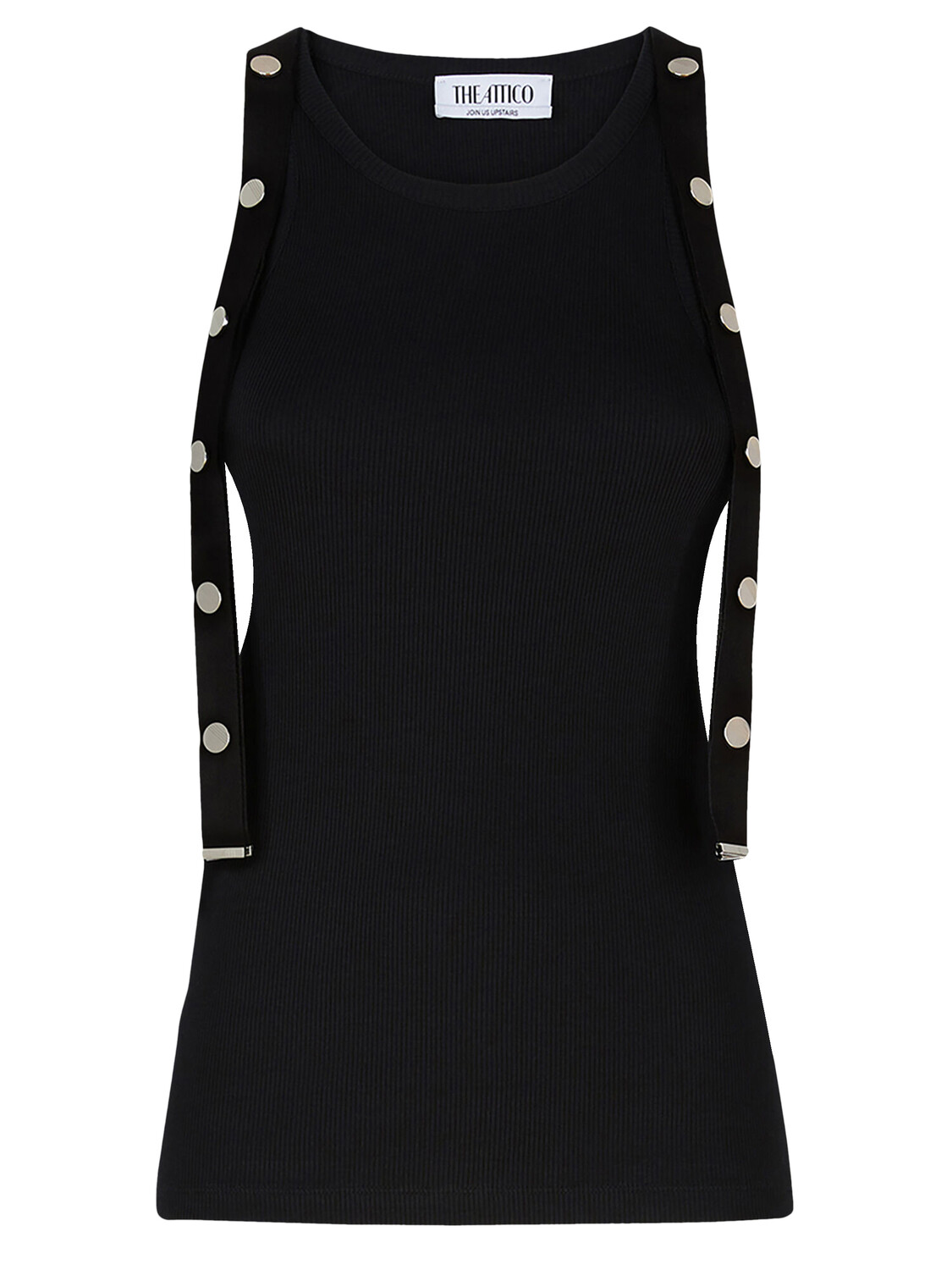 

Топ The Attico Snap-button tank, черный