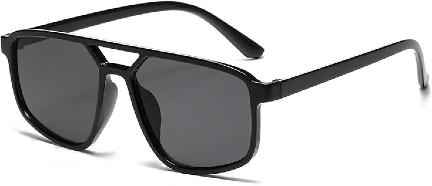 

Солнцезащитные очки с защитой от УФ-излучения UV400 | Маленькая оправа с двойной перемычкой | Для женщин и мужчин | Для занятий спортом на открытом воздухе и вождения DSVIGF, Black