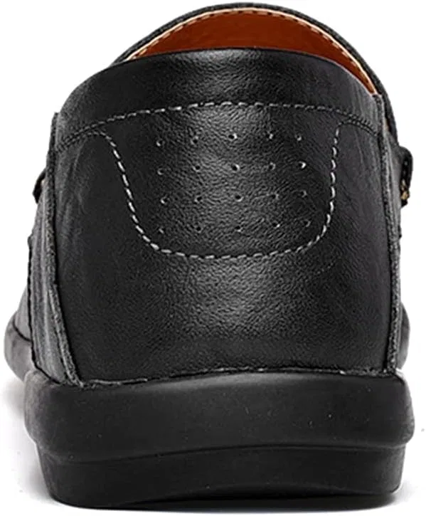 Лоферы кожаные Moccasins Shoes Black — фото 4