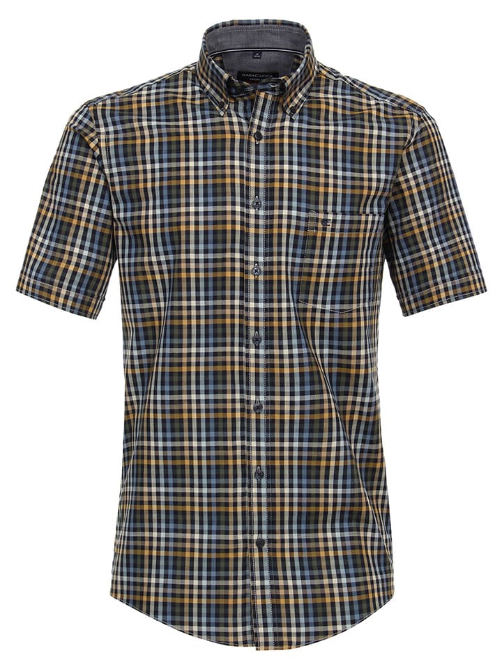 

CASAMODA Рубашка - стандартный крой - темно-синего/оранжевого цвета