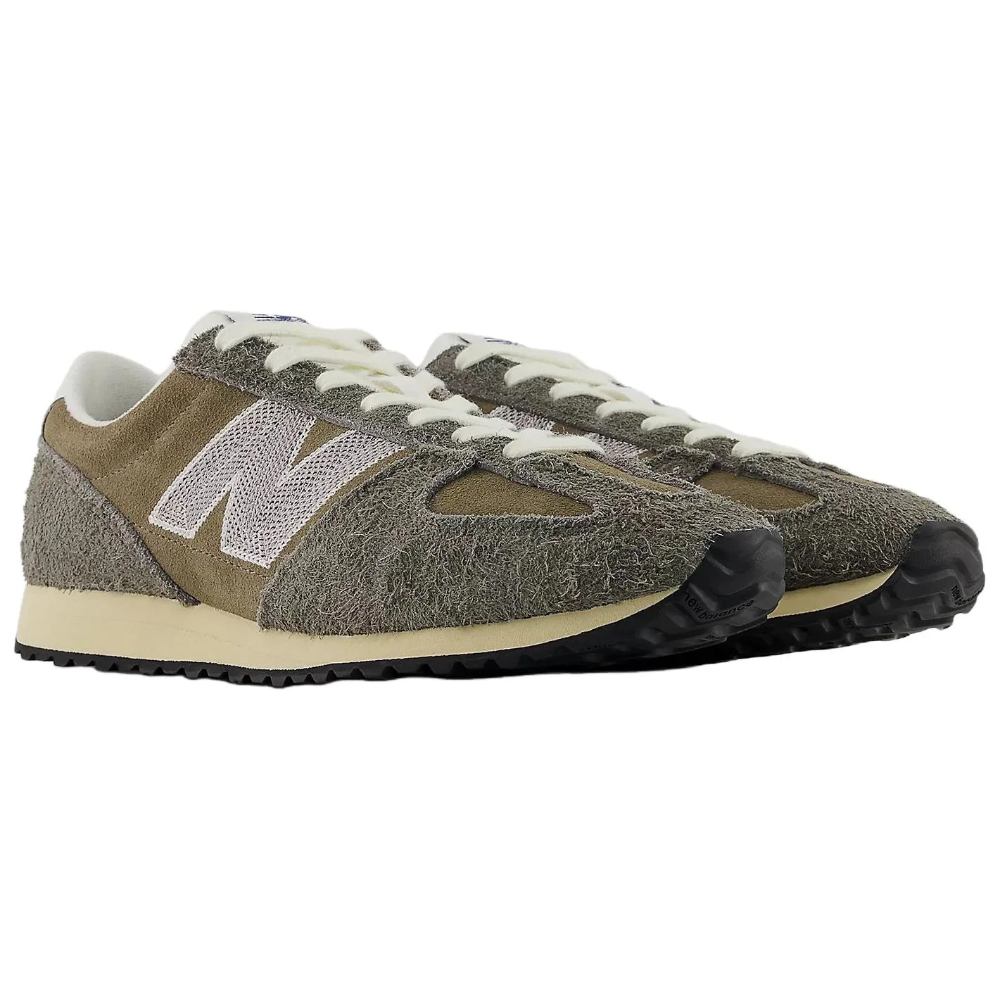 Кроссовки панельные New Balance серо-коричневые — фото 4