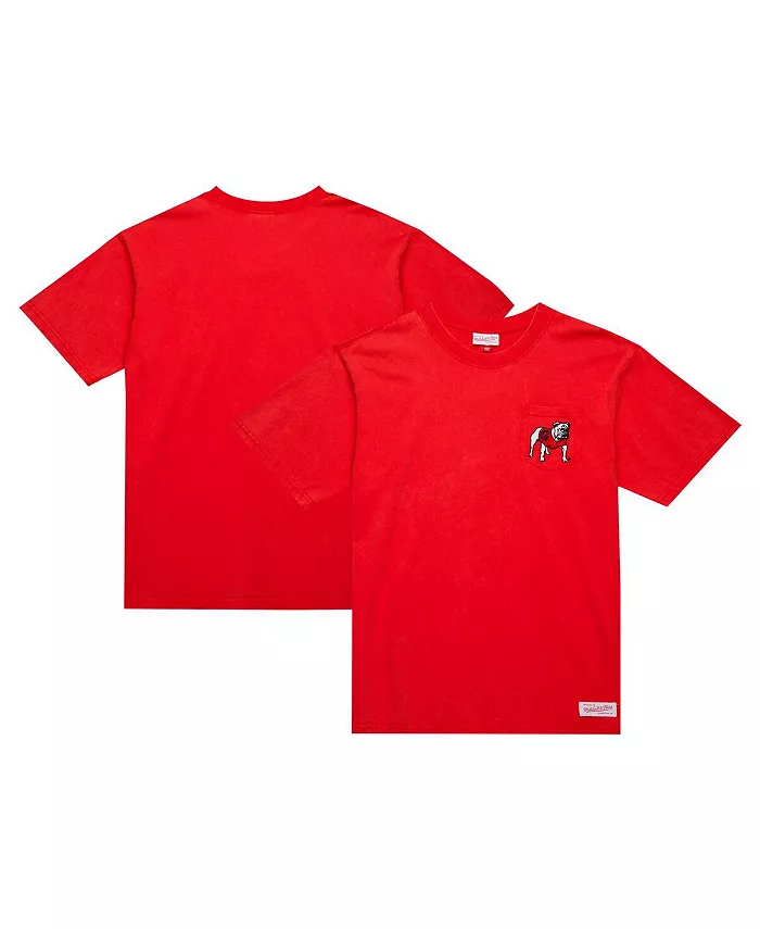 

Мужская футболка премиум-класса Big Tall Fade Away Georgia Bulldogs красного цвета Mitchell & Ness