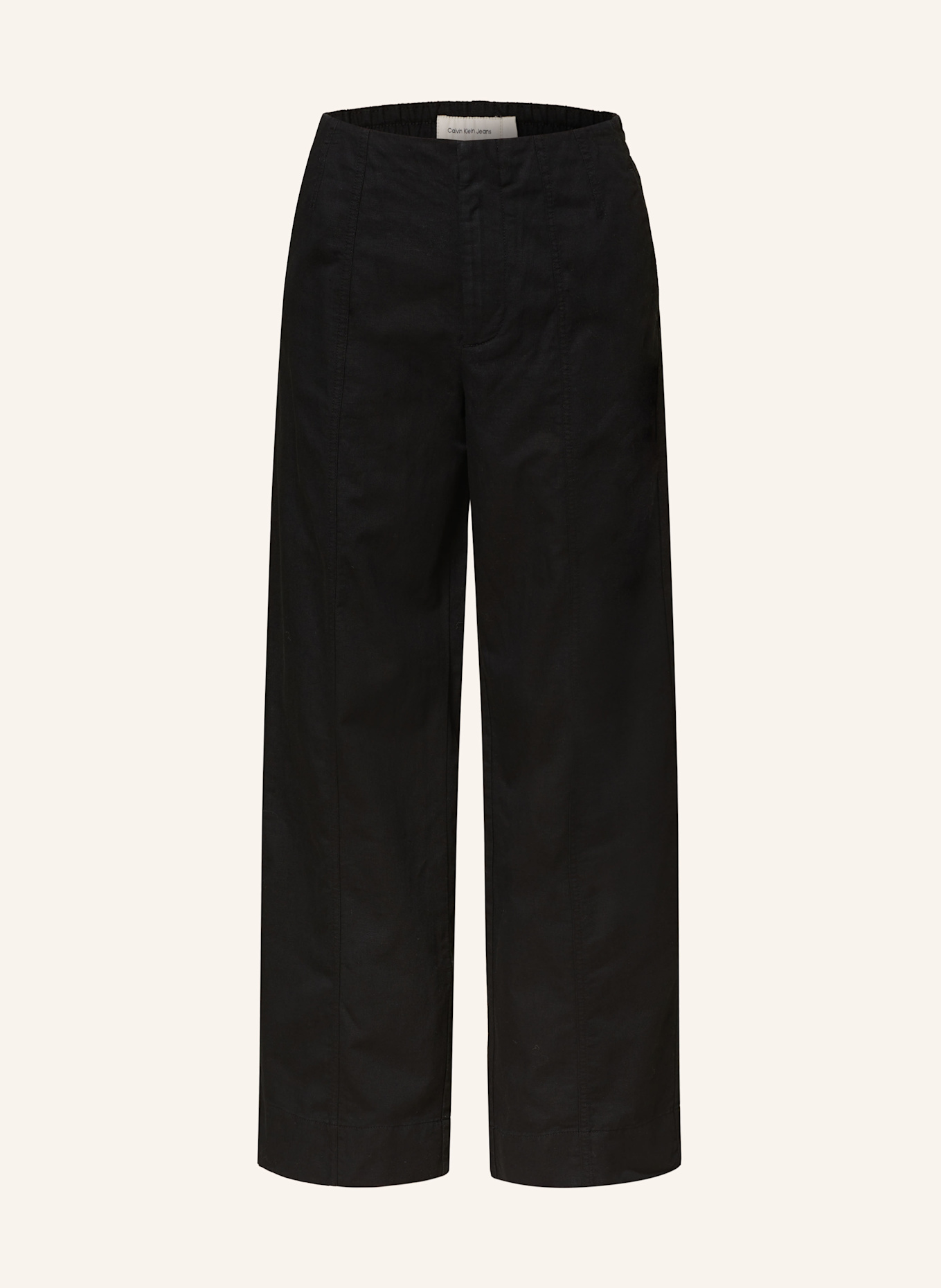 

Брюки Марлен со льном Calvin Klein Jeans, черный